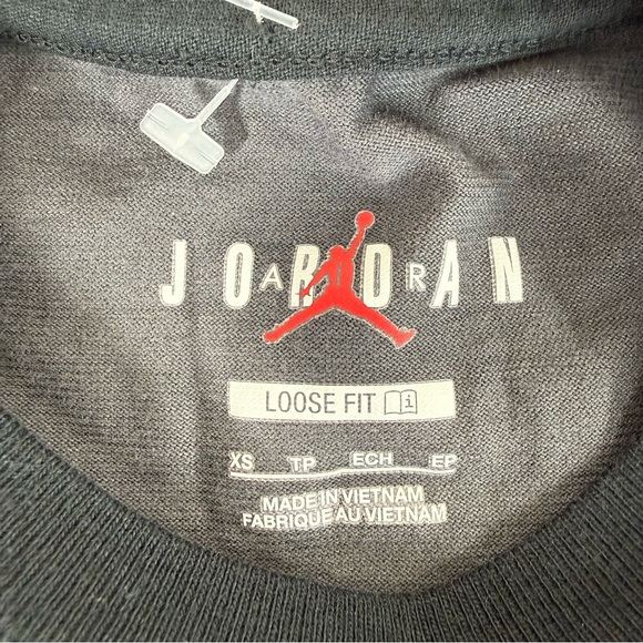 Nike Jordan Jumpman Graphic Cropped GFX Short Sleeve Tee T-Shirt Top Small EUC - Picture 13 of 16